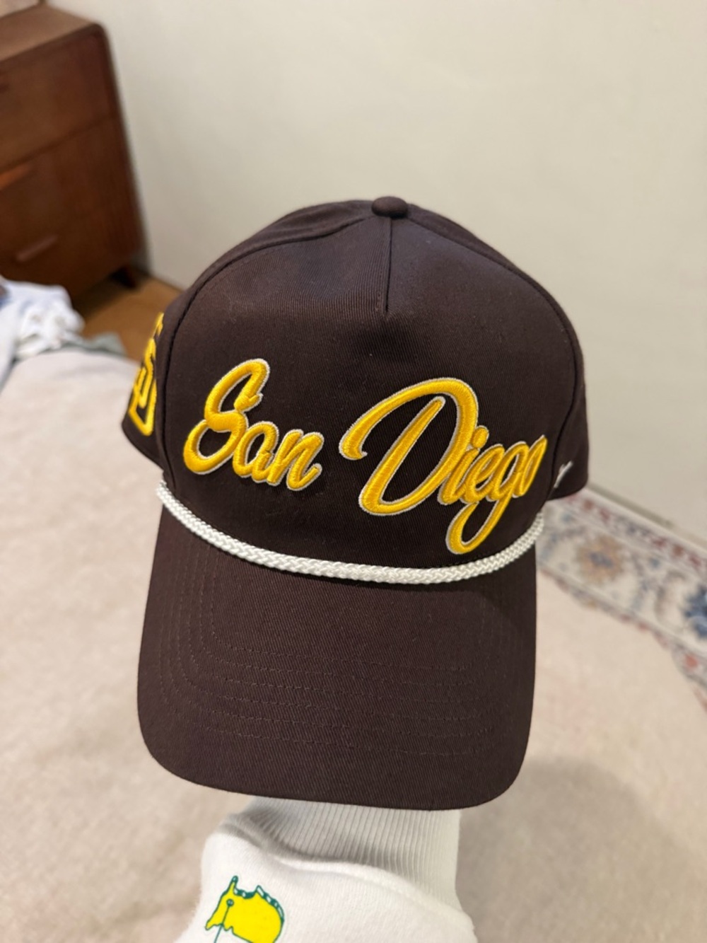 San Diego Padres Embroidered Rope Baseball Cap - Brown & Yellow